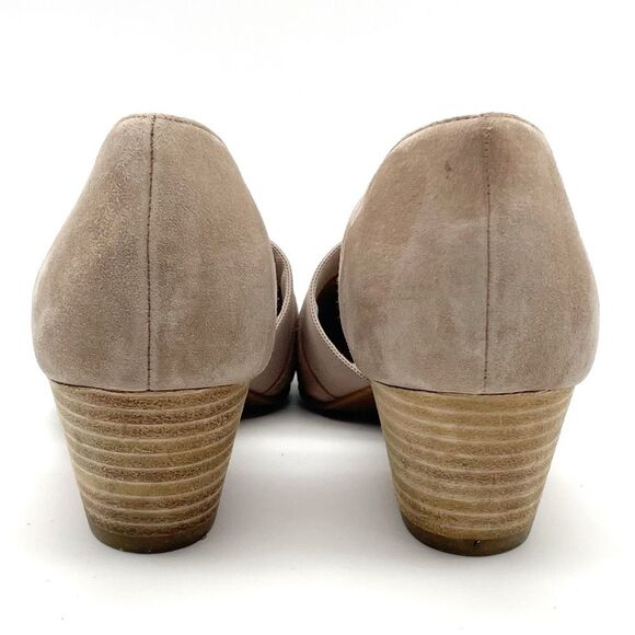 Eileen Fisher Hilly Wedge d'Orsay Pump in Earth Beige Taupe Suede Women’s Size 9 - Picture 8 of 16